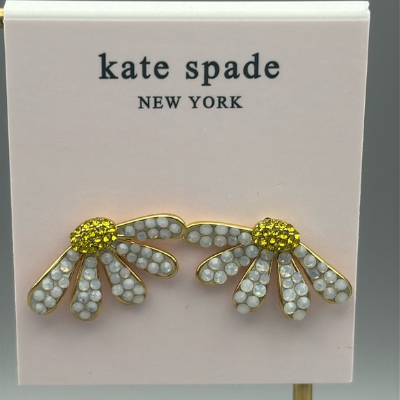 Kate Spade dazzling daisy statement stud earrings gold tone - Picture 1 of 5